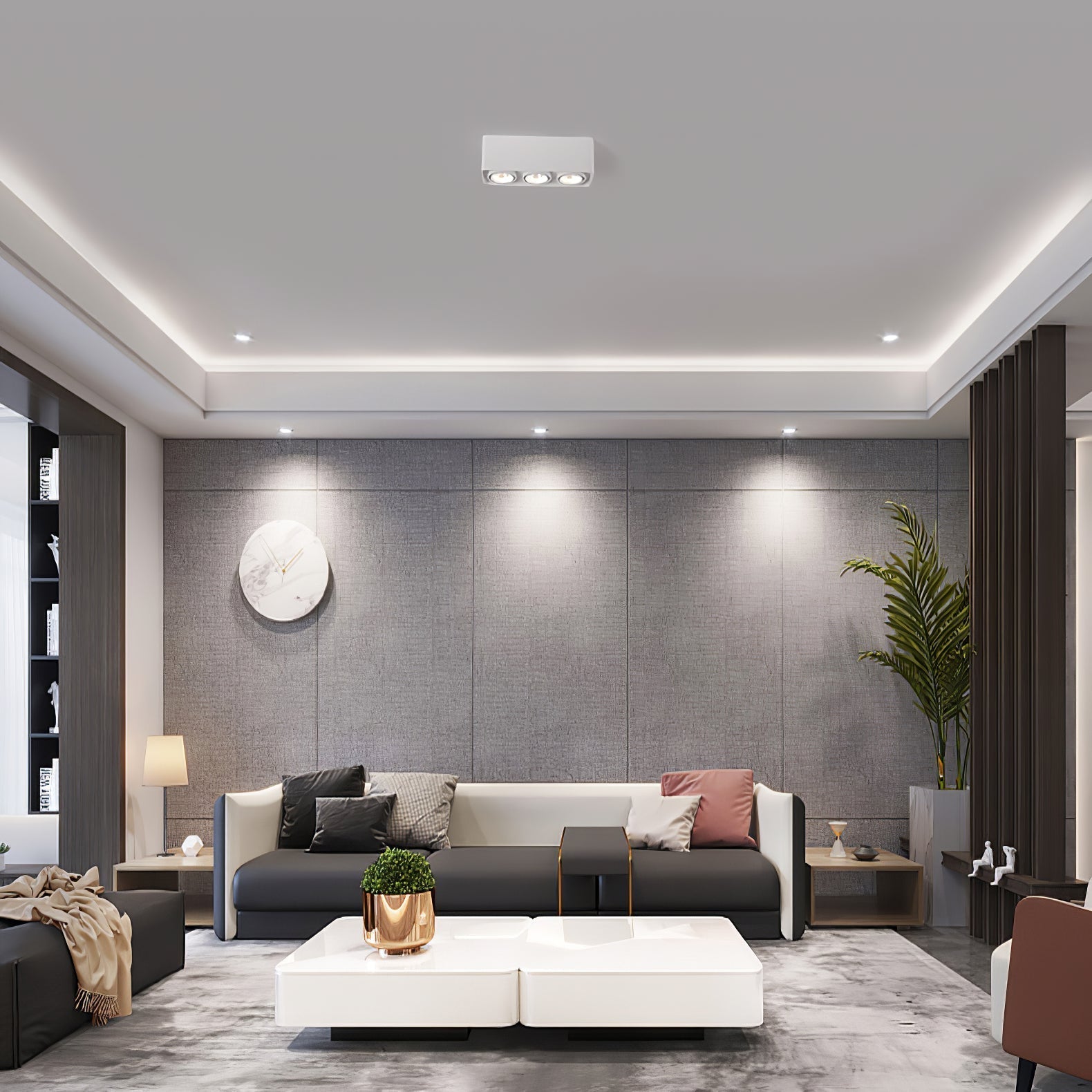 Solara Spotlight Surface Mount Twin LED Angular Minimalist - Letslighting