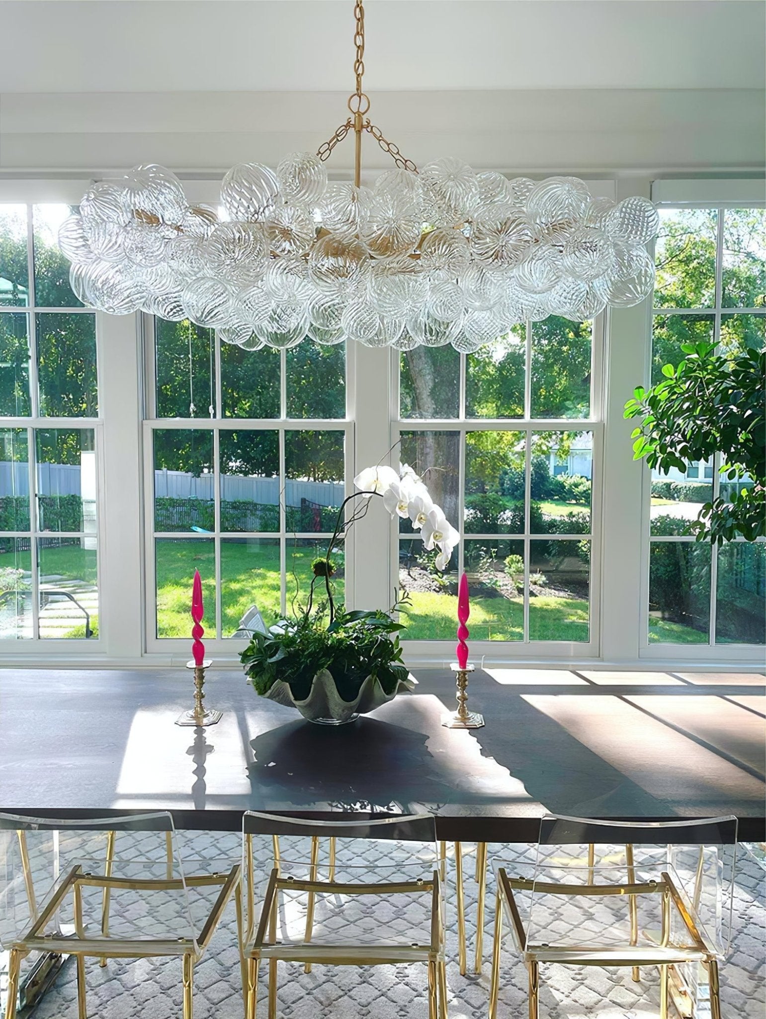 Aurora Chandelier Glass Ball Bubble Modern - Blowlighting