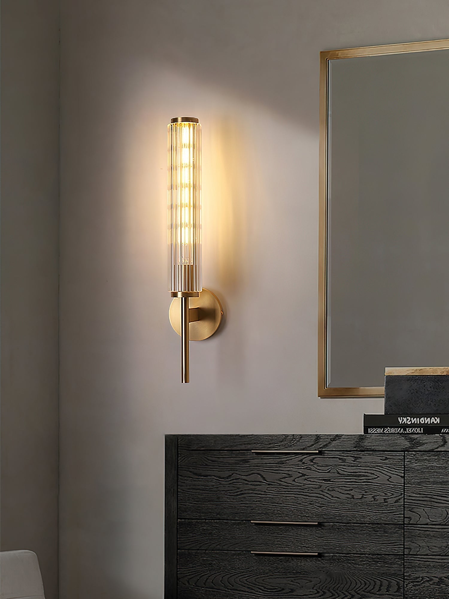 Cemaros Applique Murale Linéaire en Laiton et Verre Premium - Neutralighting