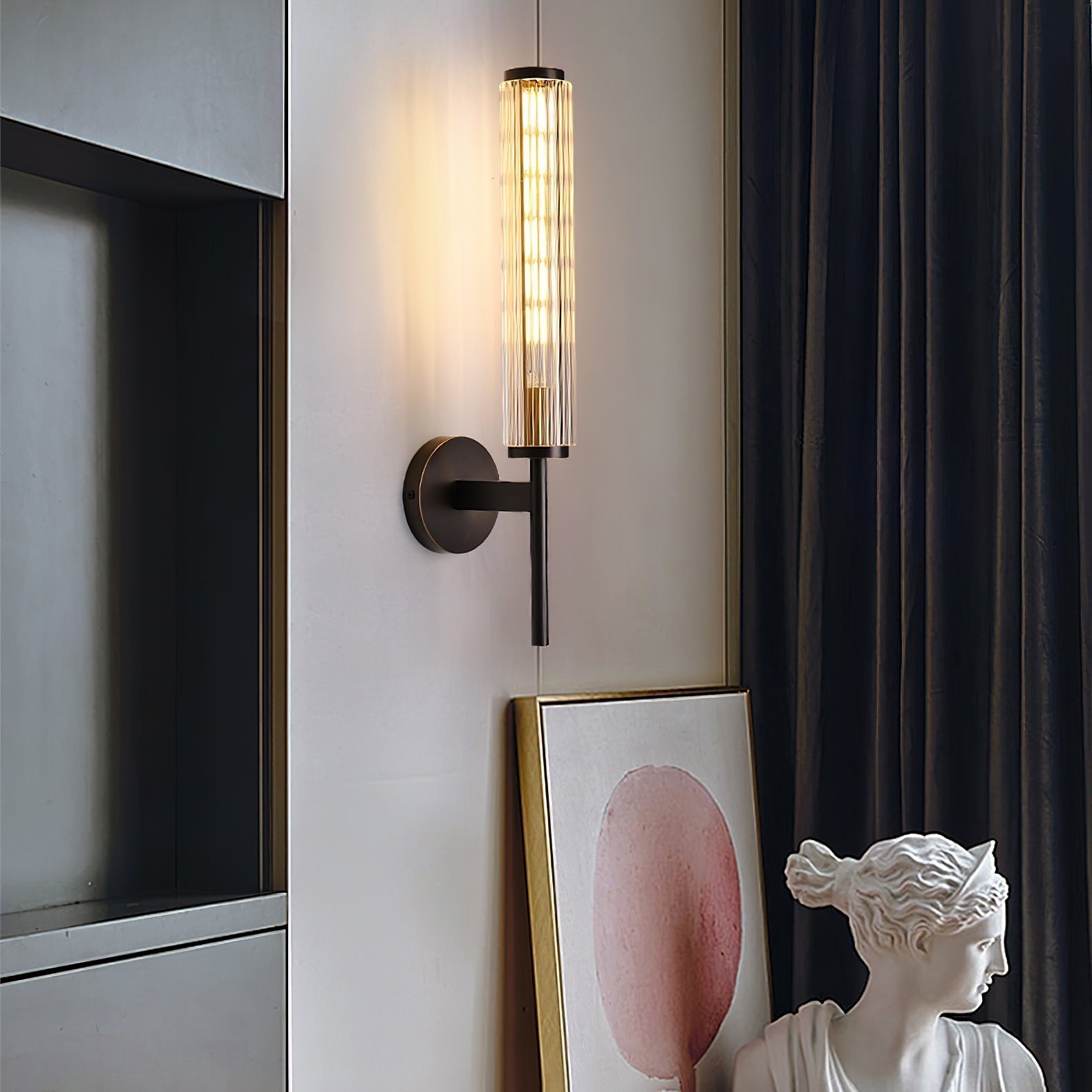 Cemaros Applique Murale Linéaire en Laiton et Verre Premium - Neutralighting
