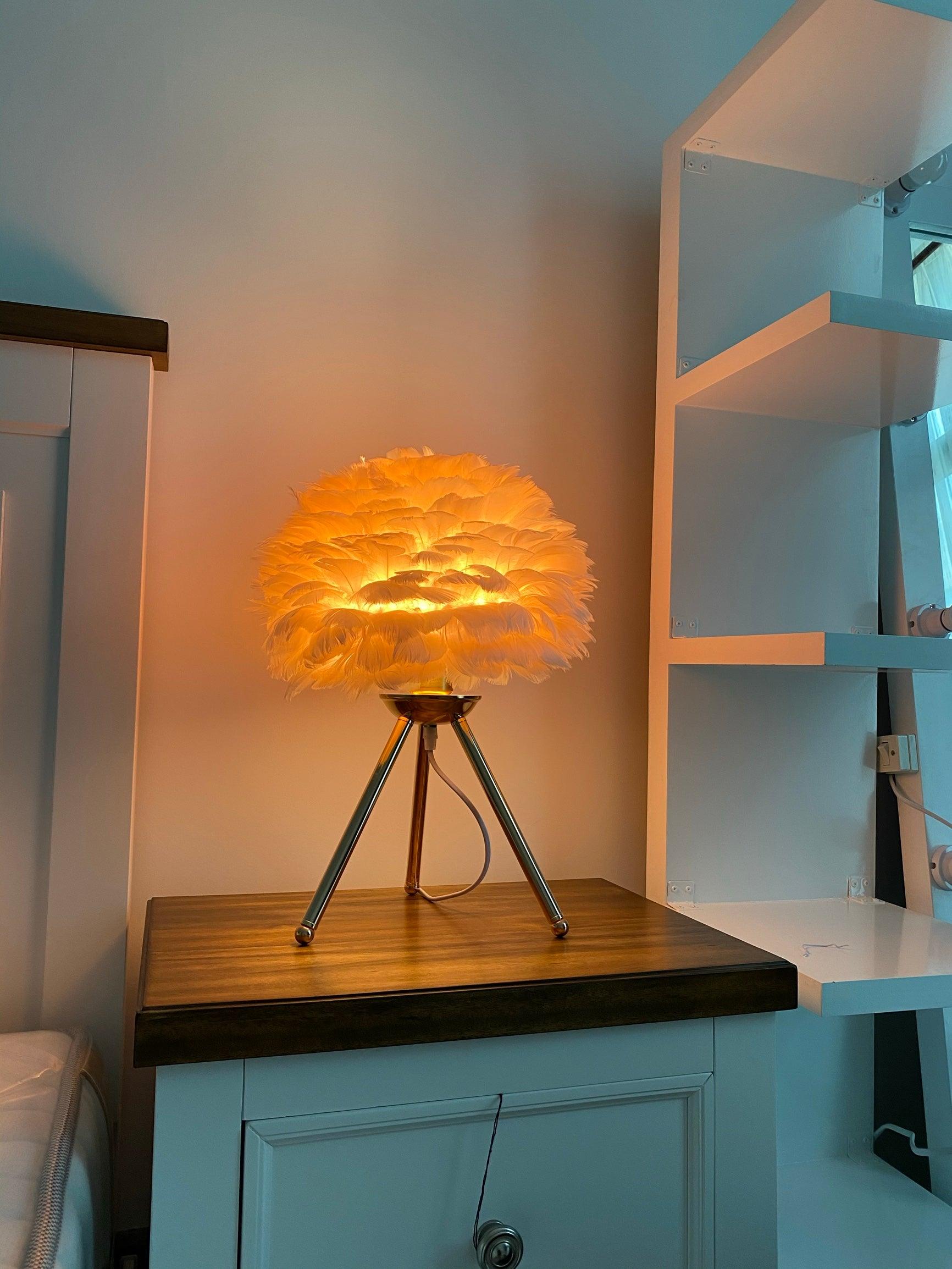 Nilo Feather Feminine Table Lamp - Letslighting