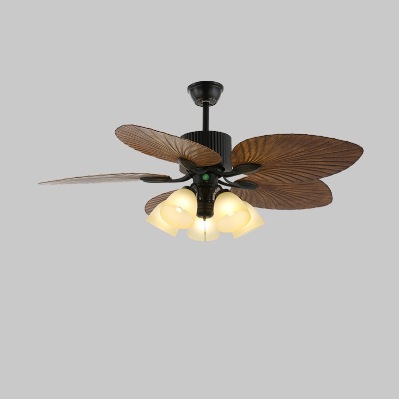 Alora Tropical Wood Ceiling Fan Light - Letslighting