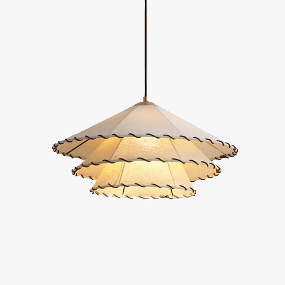Ritta Boho Decorative LED Pendant Light Yellow Fabric Bedroom Restaurant