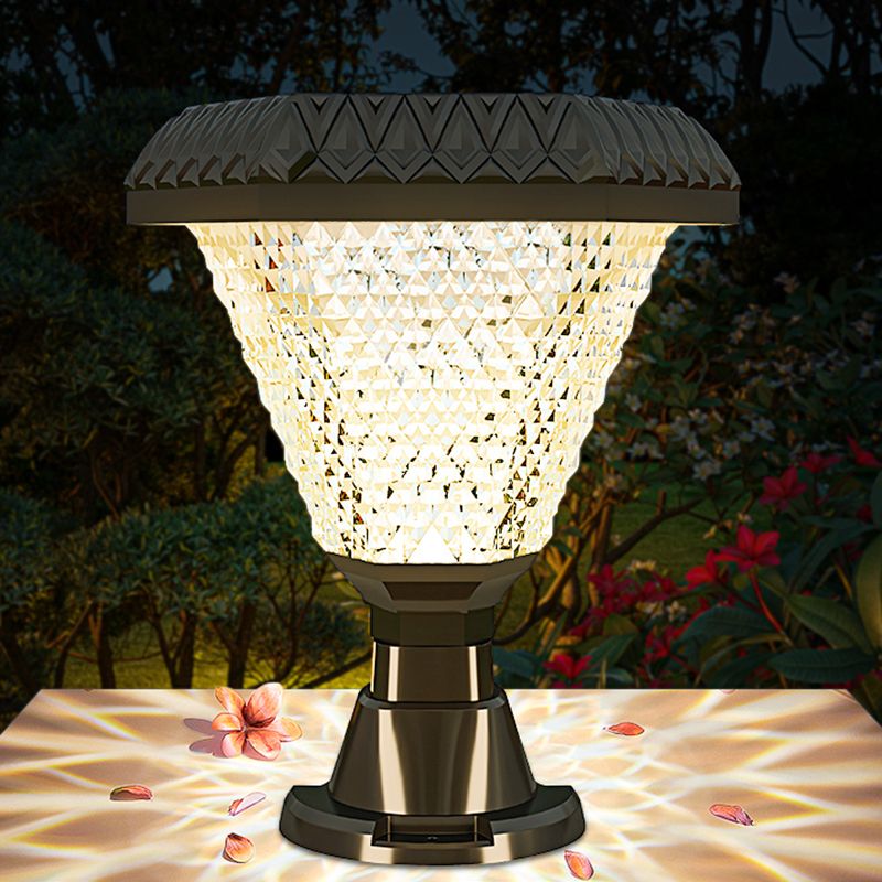 Ray Modern Geometry Acrylic Outdoor Floor Lamp, Black