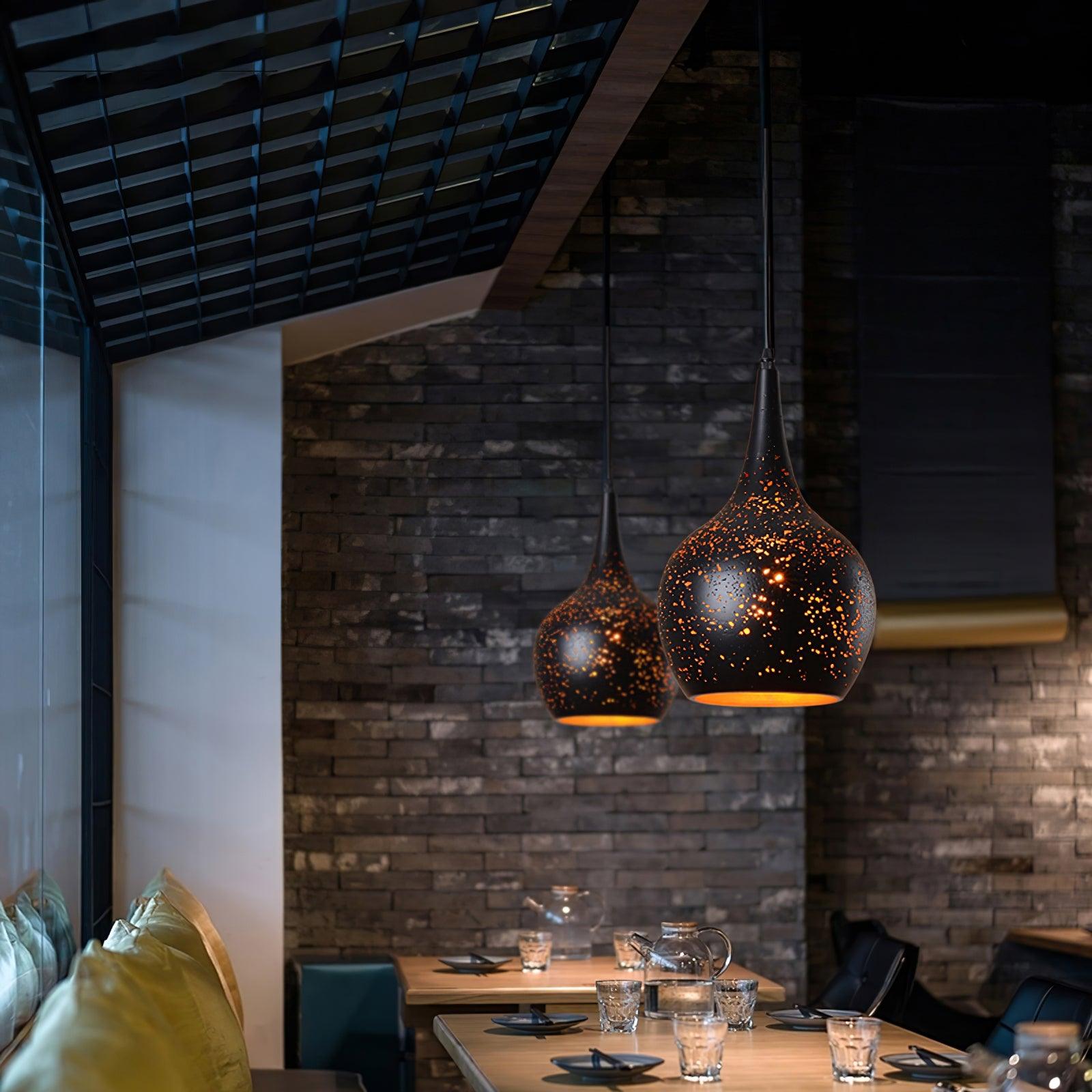 Solara Pendant Lamp Hollow Industrial Vintage - Letslighting