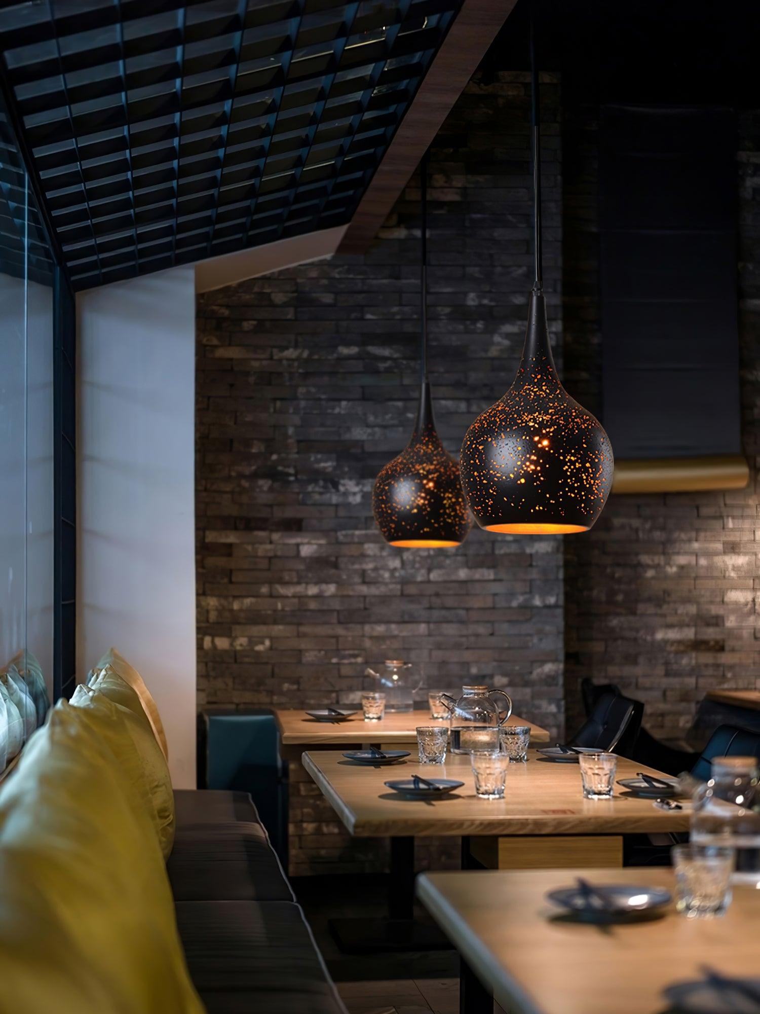 Solara Pendant Lamp Hollow Industrial Vintage - Letslighting