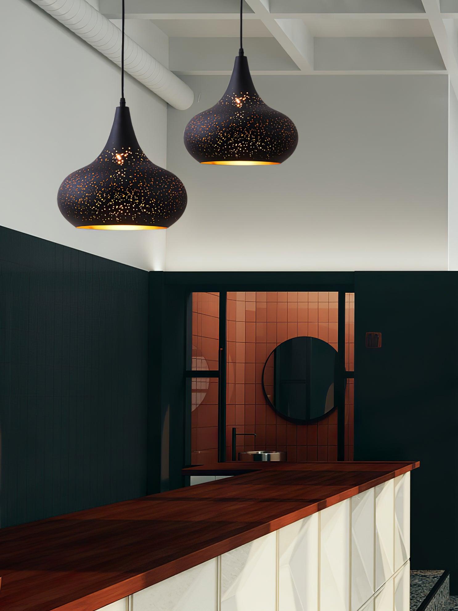 Solara Pendant Lamp Hollow Industrial Vintage - Letslighting