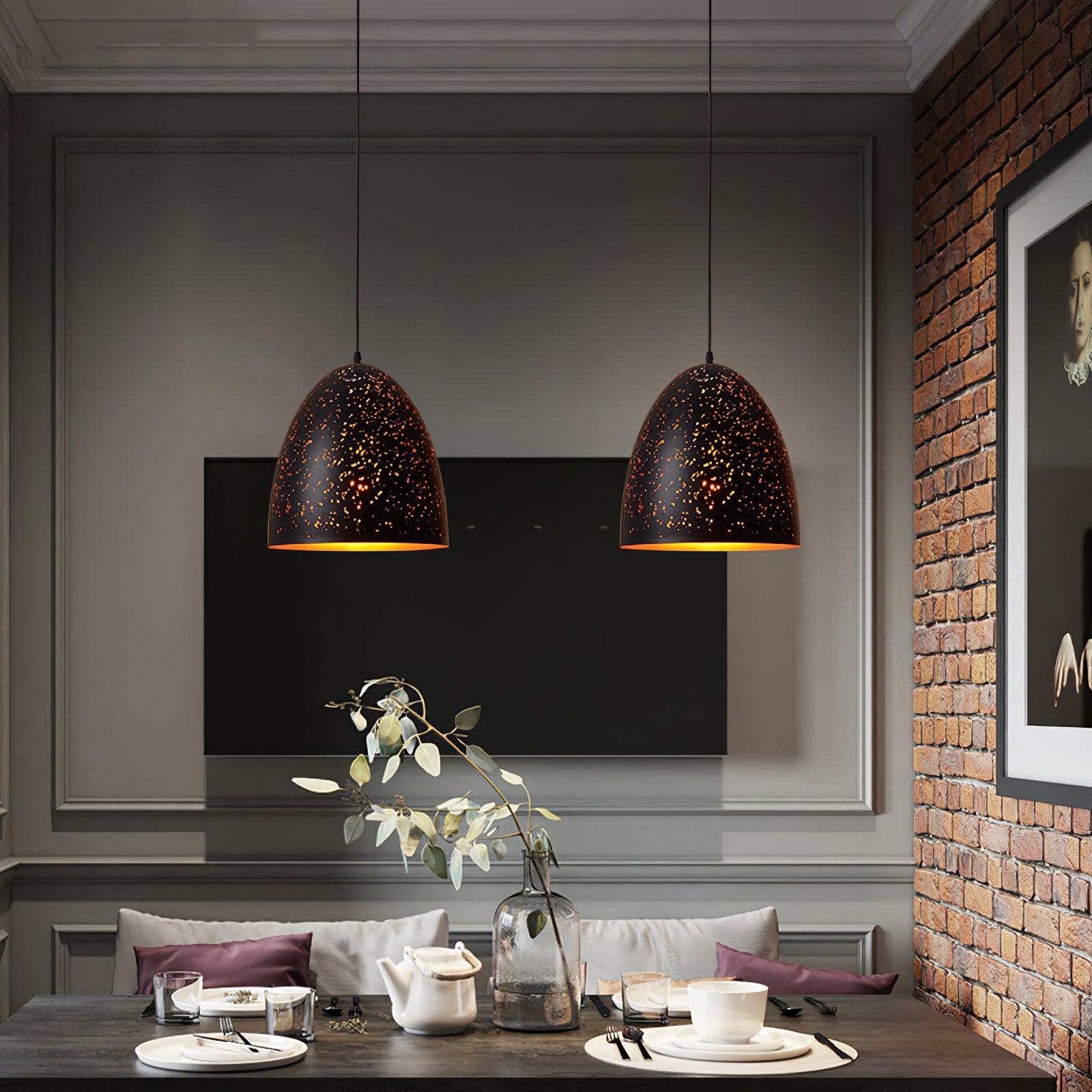 Solara Pendant Lamp Hollow Industrial Vintage - Letslighting