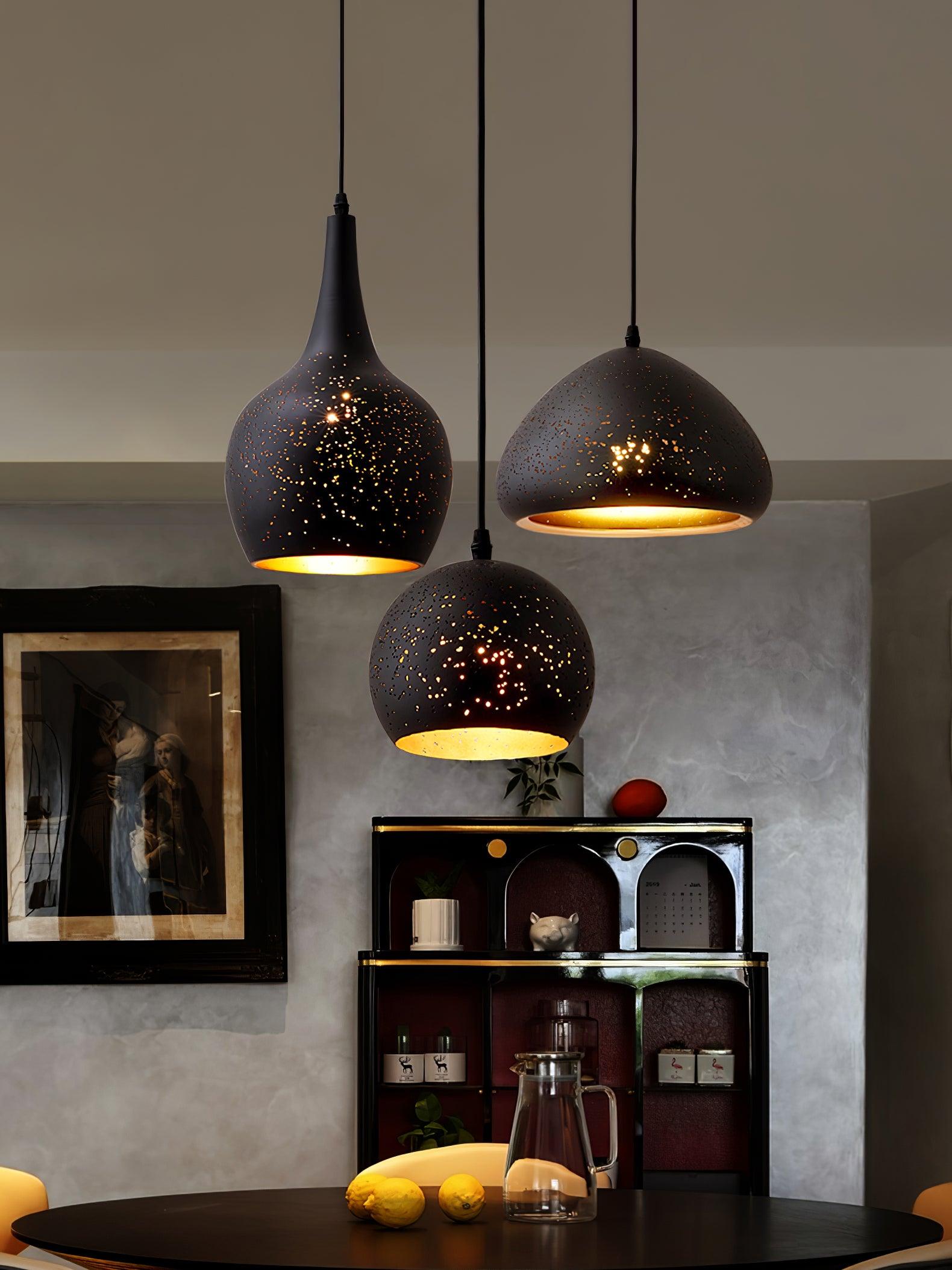 Solara Pendant Lamp Hollow Industrial Vintage - Letslighting
