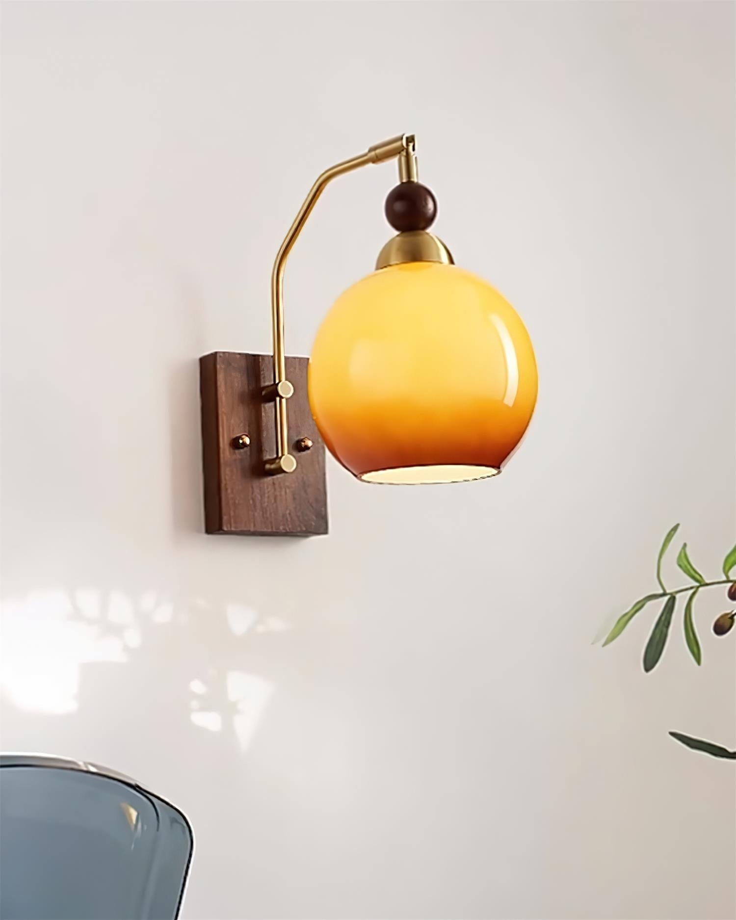 Jovene Amber Glass Wall Lamp - Neutralighting