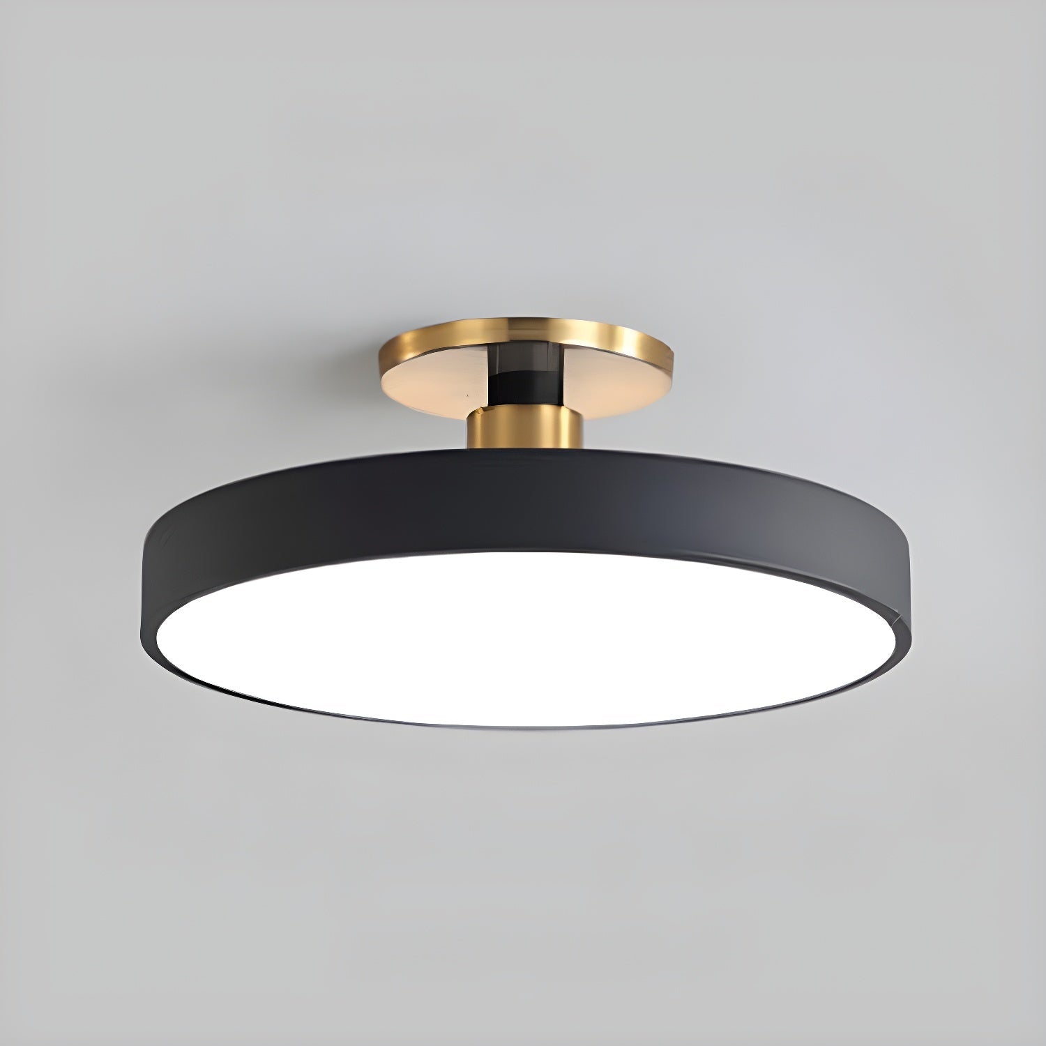 Solara Ceiling Lamp Flush Mount Black and Gold Modern - Letslighting