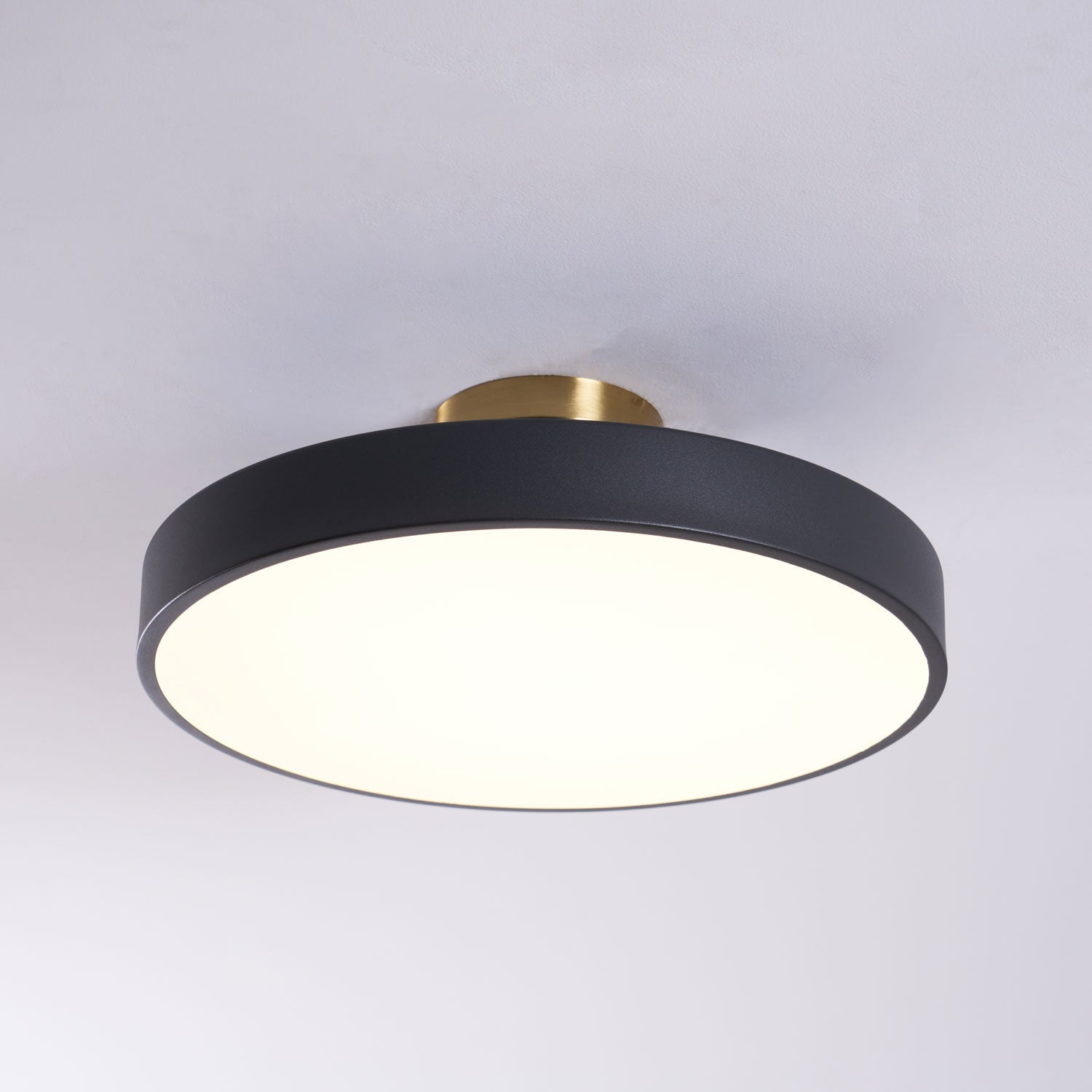 Solara Ceiling Lamp Flush Mount Black and Gold Modern - Letslighting