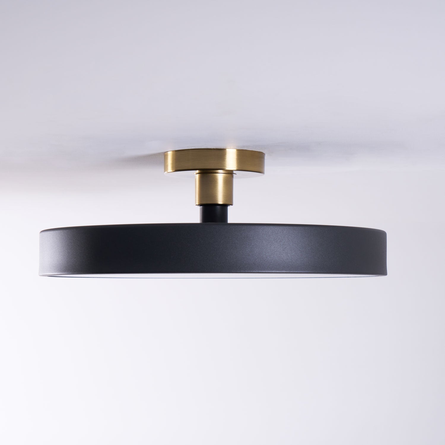 Solara Ceiling Lamp Flush Mount Black and Gold Modern - Letslighting