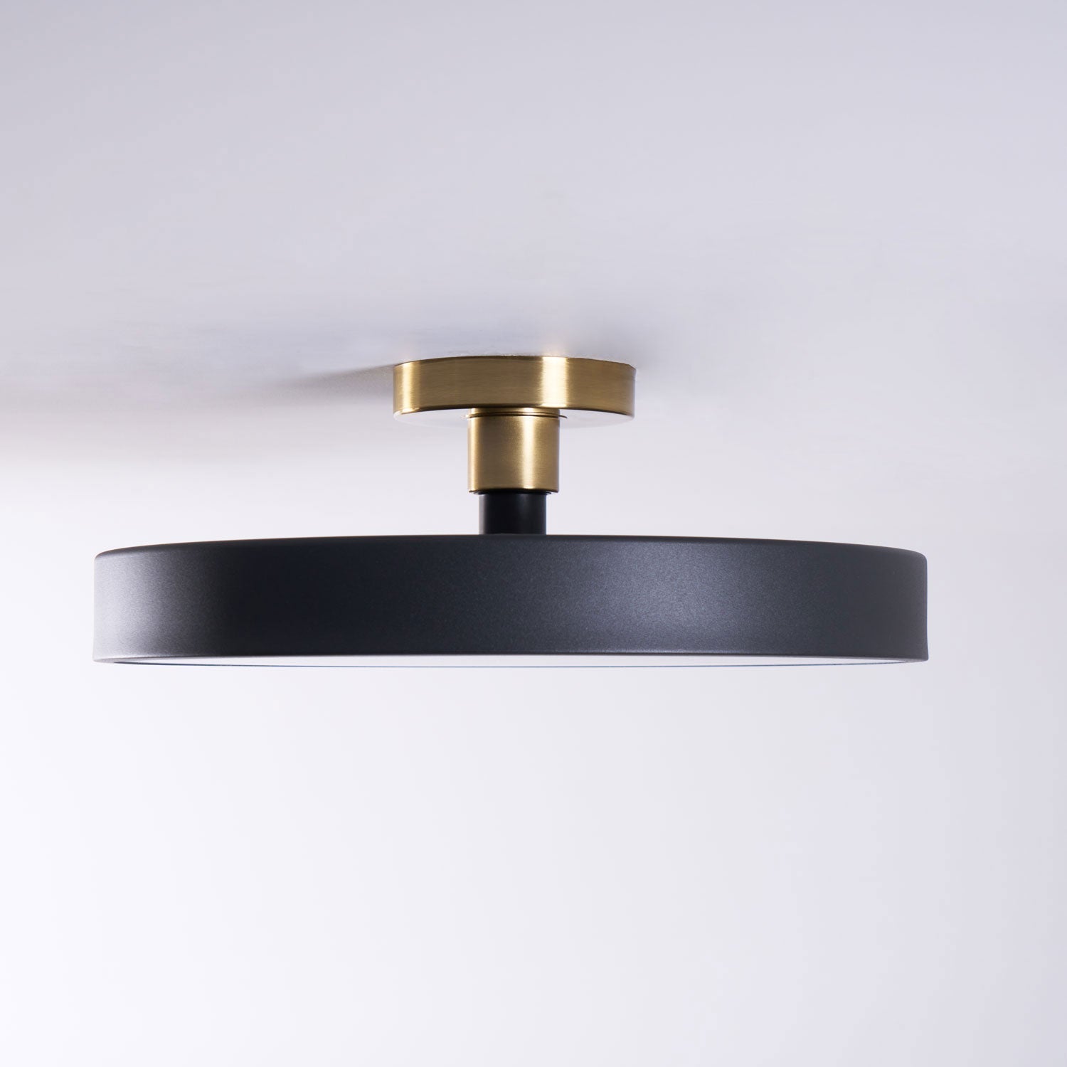 Solara Ceiling Lamp Flush Mount Black and Gold Modern - Letslighting