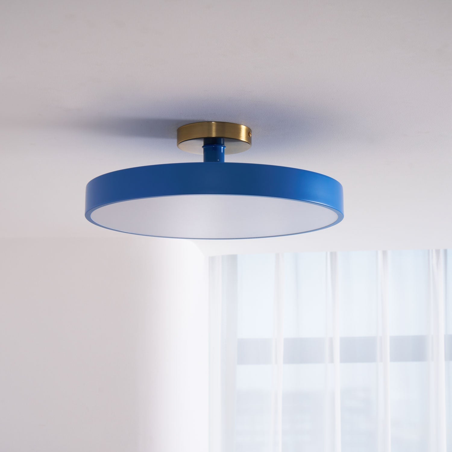 Solara Ceiling Lamp Flush Mount Black and Gold Modern - Letslighting