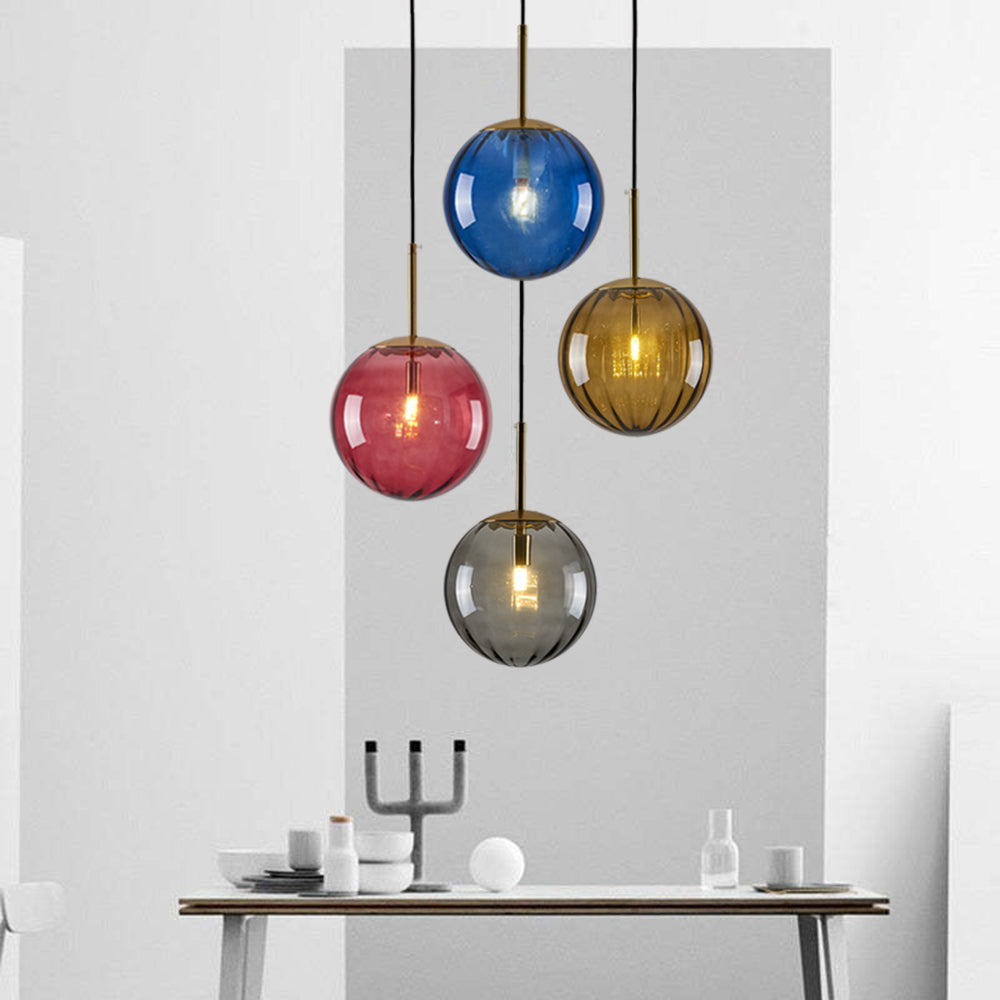 Valentina Modern Pendant Light Clear Bubble Gradient, Glass