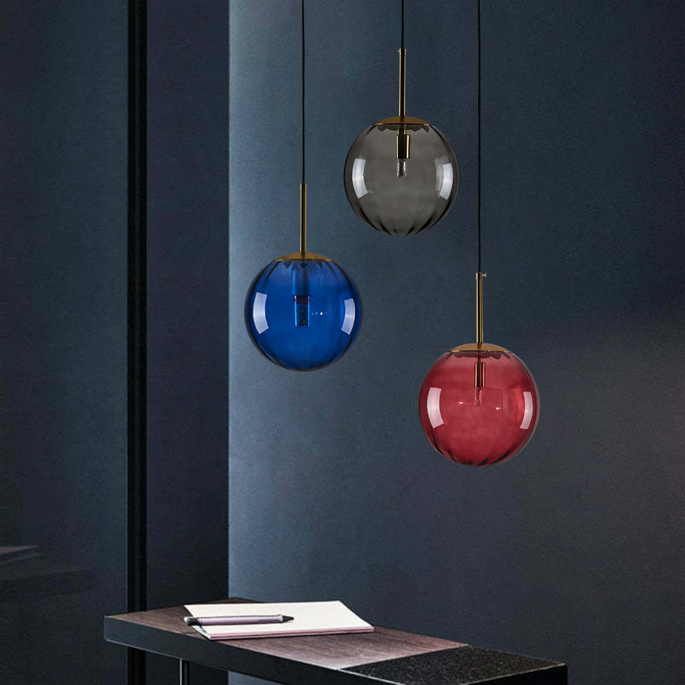 Valentina Modern Pendant Light Clear Bubble Gradient, Glass