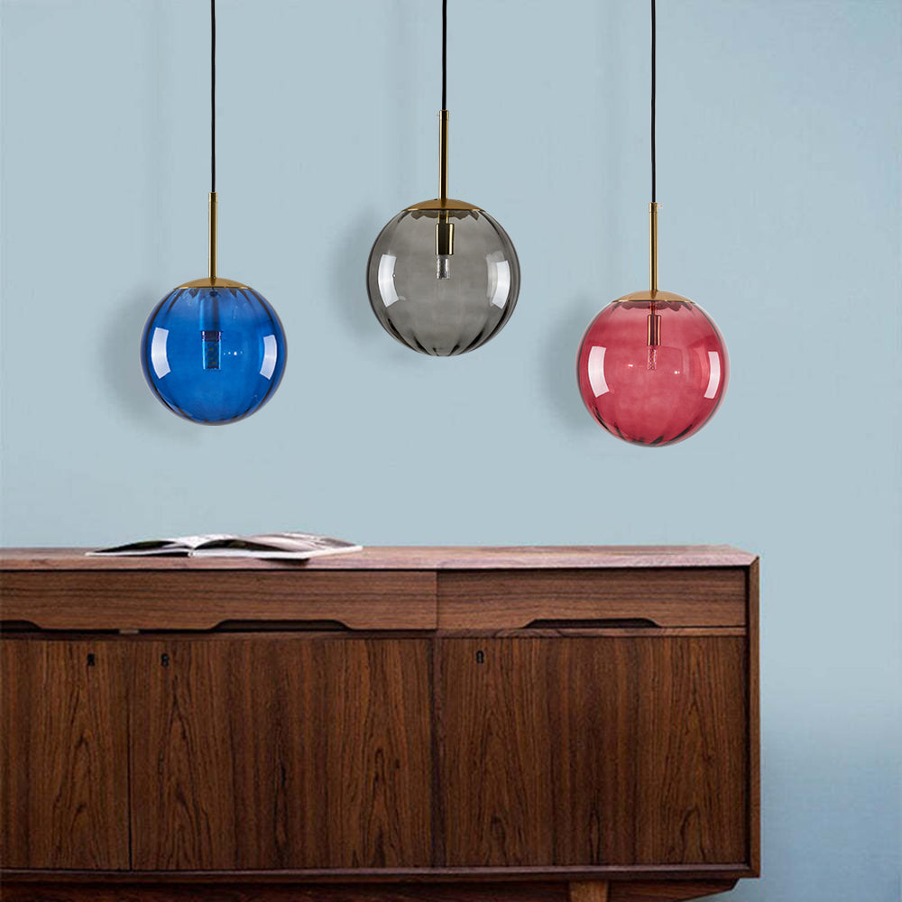 Valentina Modern Pendant Light Clear Bubble Gradient, Glass