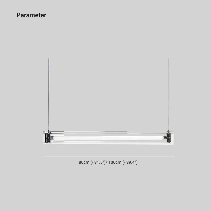 Arisha Minimalist Linear Metal Pendant Light,White