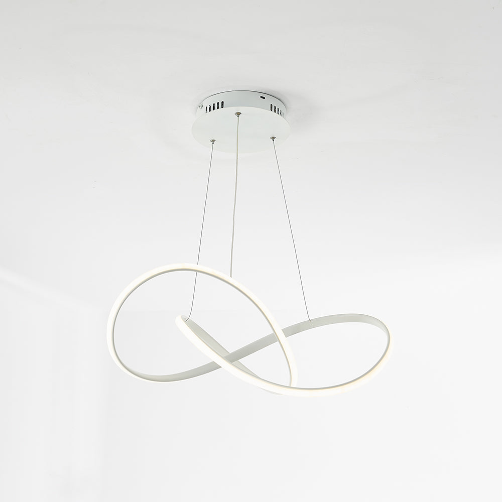 Arisha Pendant Light linear Modern, Acrylic/Metal, Black/White, Dining Room