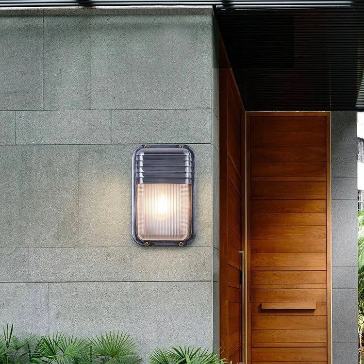 Ray Outdoor Wall Lamp Geometric Modern Silver Waterproof