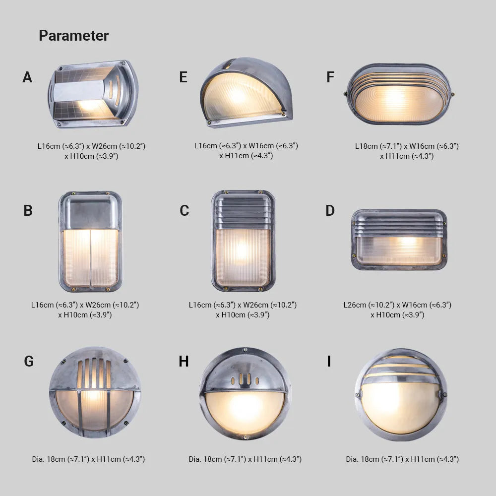 Ray Outdoor Wall Lamp Geometric Modern Silver Waterproof