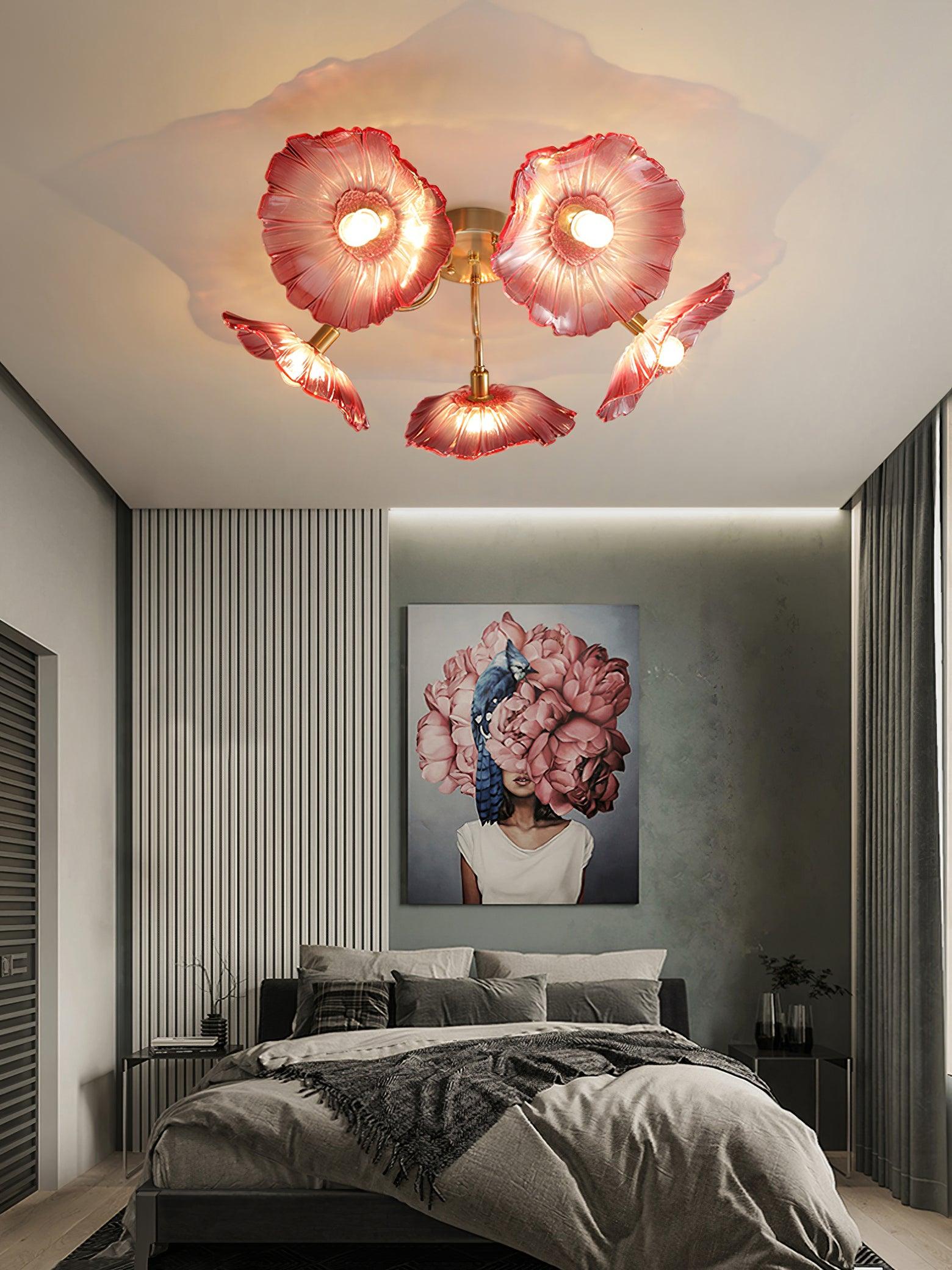 Solara Plafonnier en Verre Feuille avec Laiton Élégant - Neutralighting