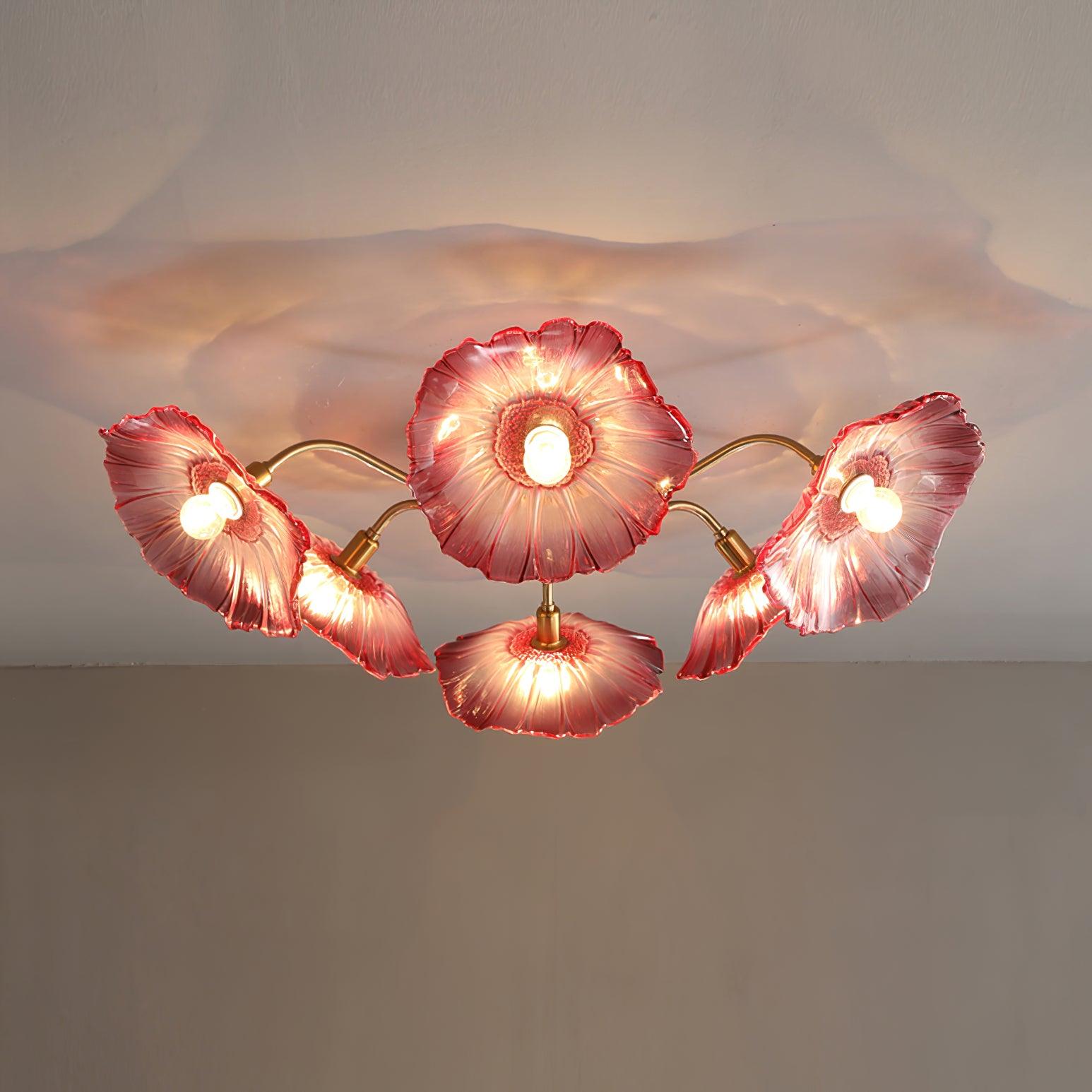 Solara Plafonnier en Verre Feuille avec Laiton Élégant - Neutralighting