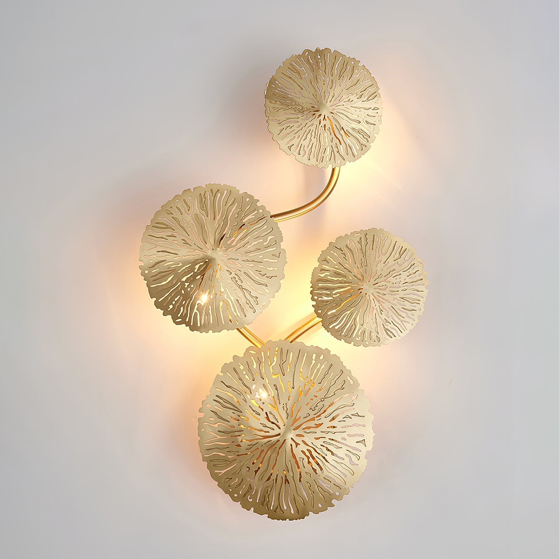 Lustra Applique Murale Feuille De Lotus En Laiton - Neutralighting