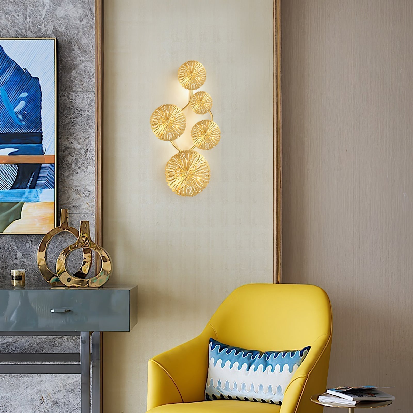 Lustra Applique Murale Feuille De Lotus En Laiton - Neutralighting