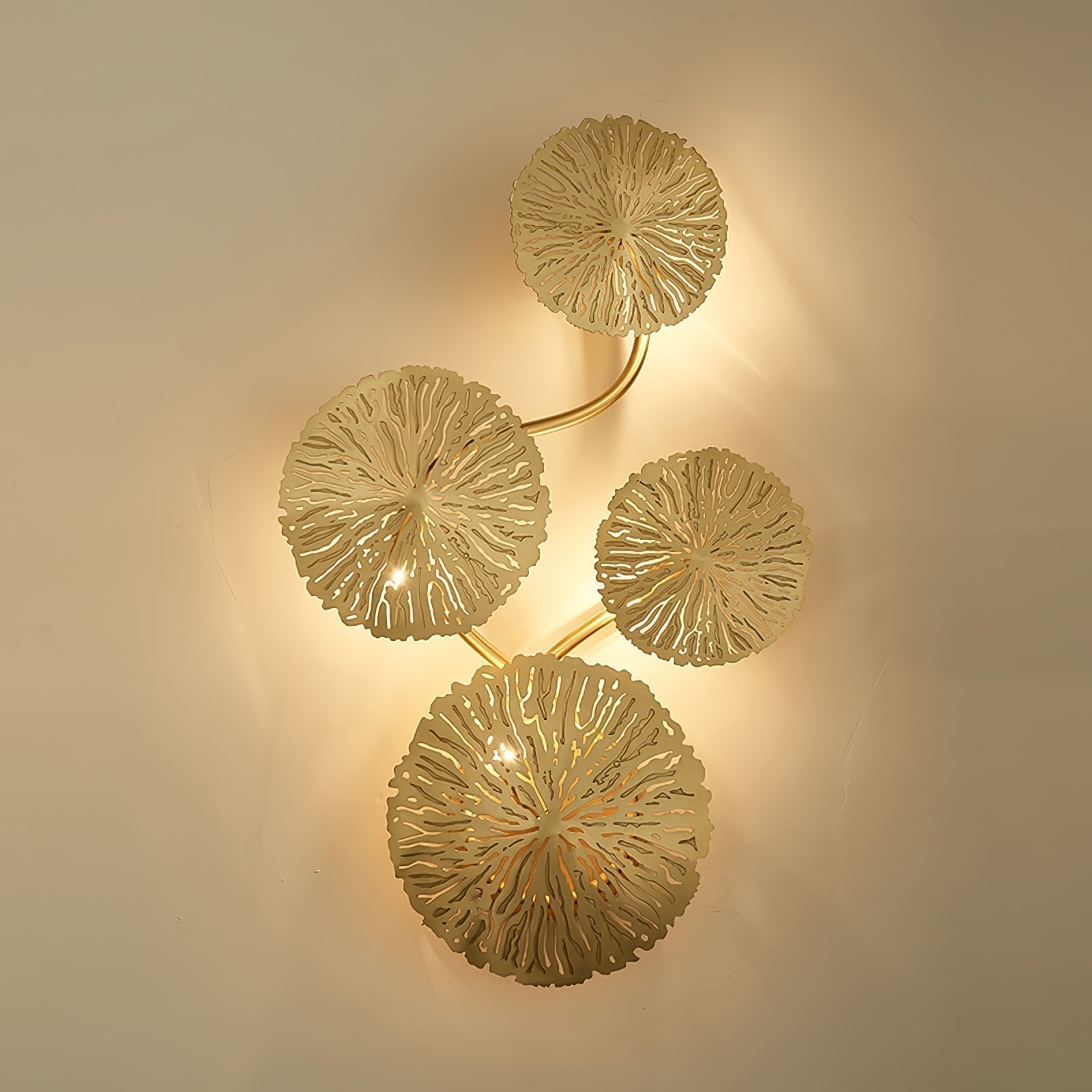 Lustra Applique Murale Feuille De Lotus En Laiton - Neutralighting