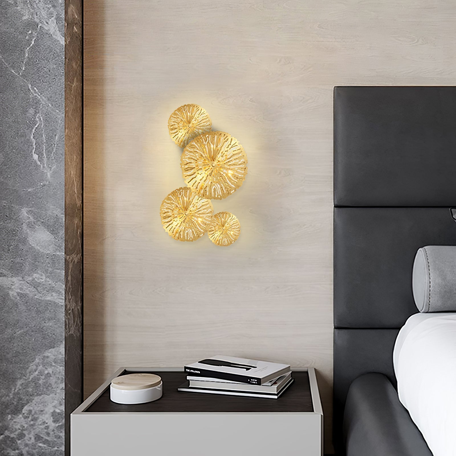 Lustra Applique Murale Feuille De Lotus En Laiton - Neutralighting