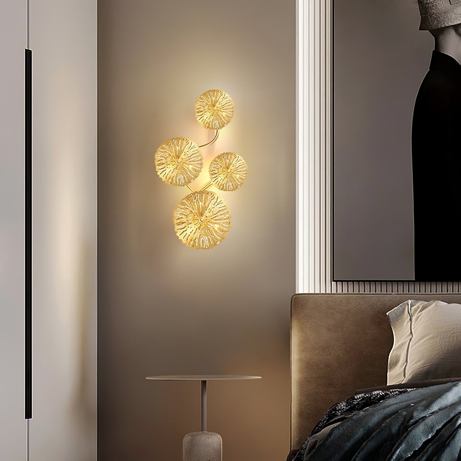 Lustra Applique Murale Feuille De Lotus En Laiton - Neutralighting