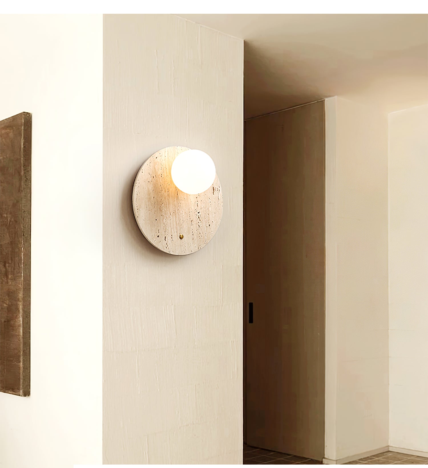 Syloryra Minimalist Travertine Wall Light - Letslighting