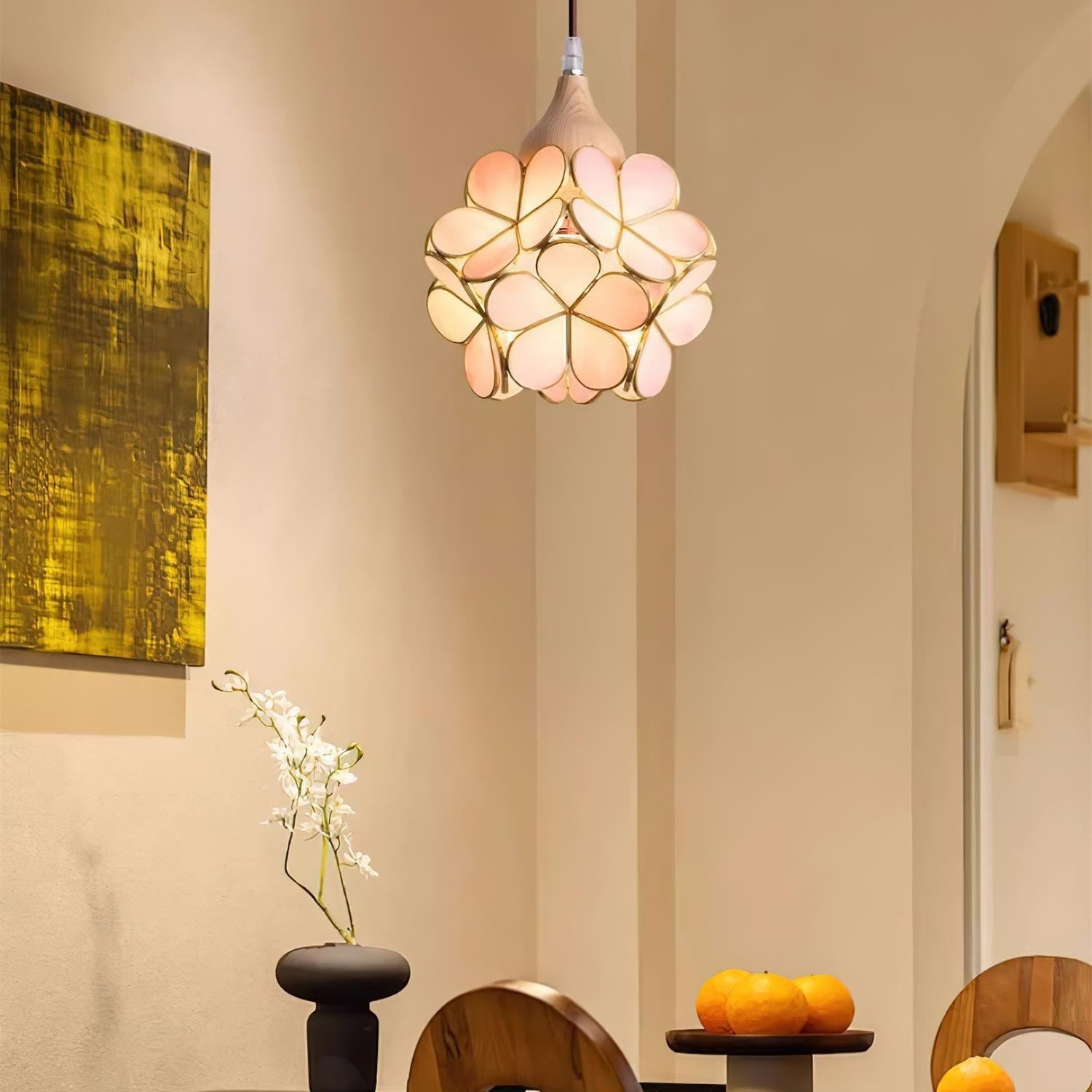 Velina Pink Petal Pendant Light - Letslighting