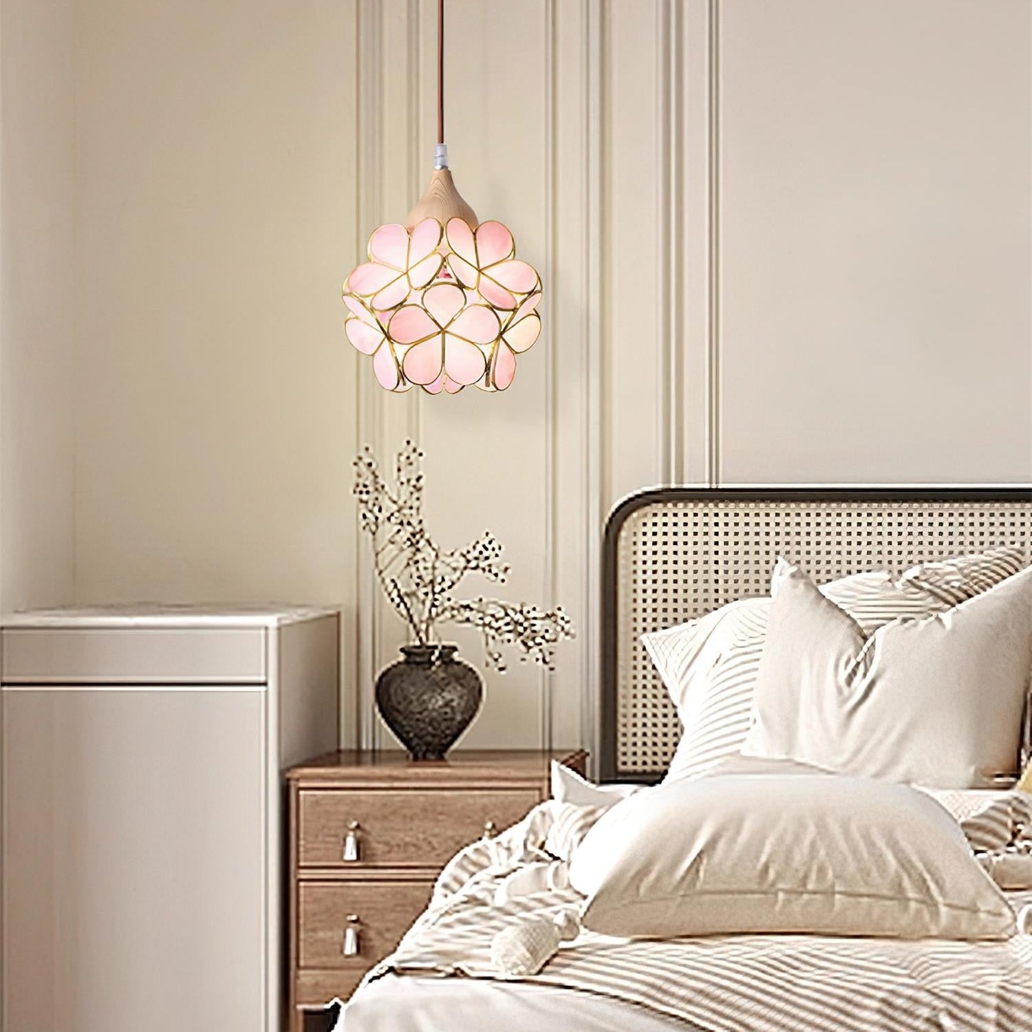 Velina Pink Petal Pendant Light - Letslighting