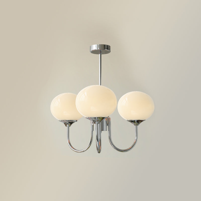 Lustra Chandelier Pink Glass Globe Gold - Letslighting