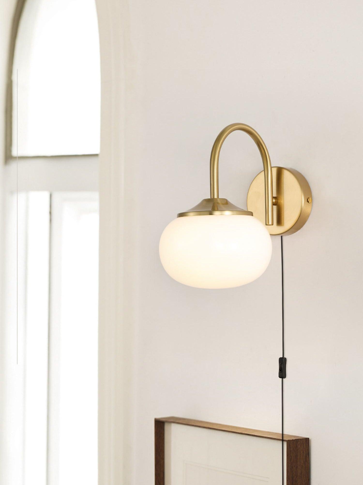 Dutiful Premium Nordic Art Plug-in Glass Sconce Wall Lamp - Neutralighting