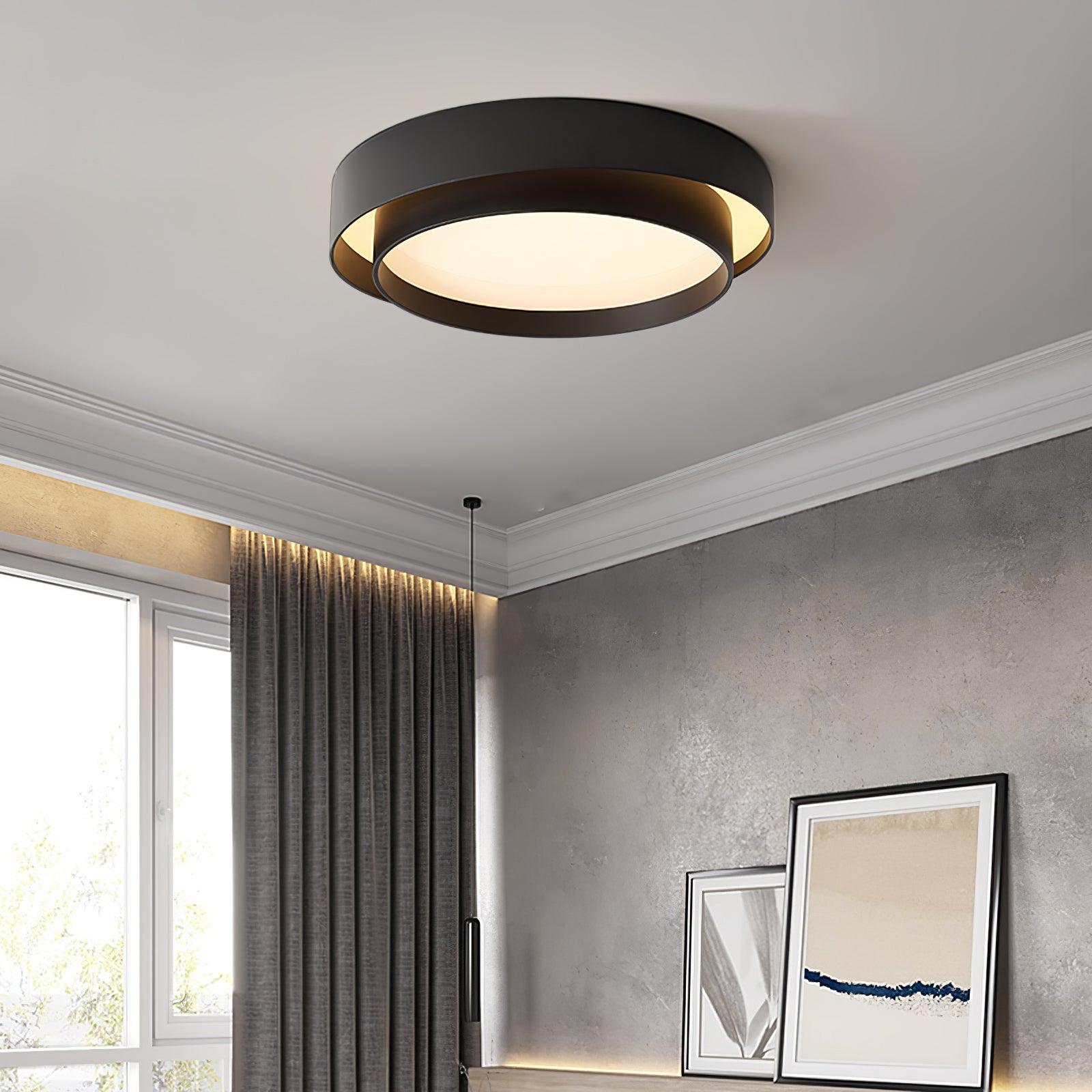 Lustra Ceiling Light Double Layers Modern Cylinder - Letslighting