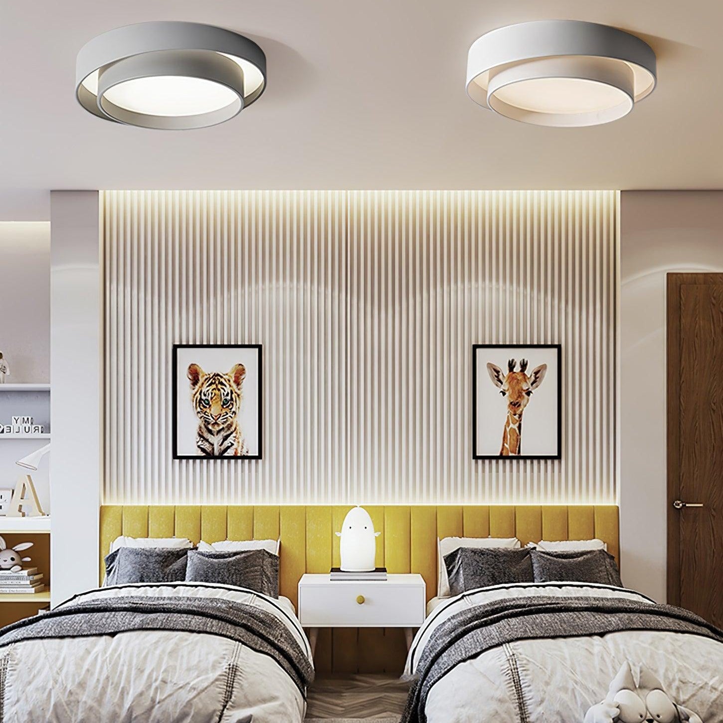 Lustra Ceiling Light Double Layers Modern Cylinder - Letslighting