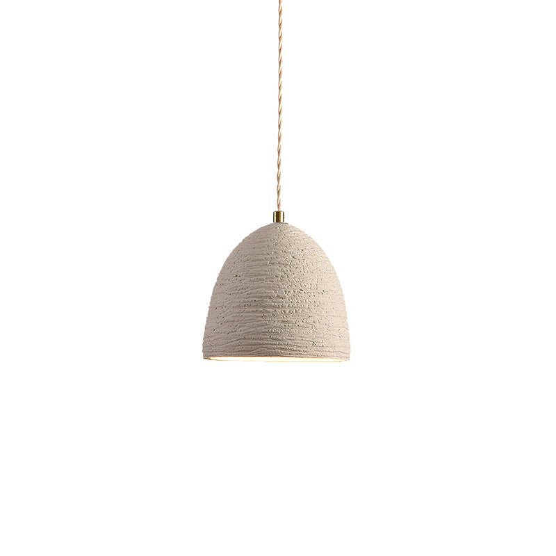 Microcement Pendant Lamp Adjustable Fabric Shade - Letslighting