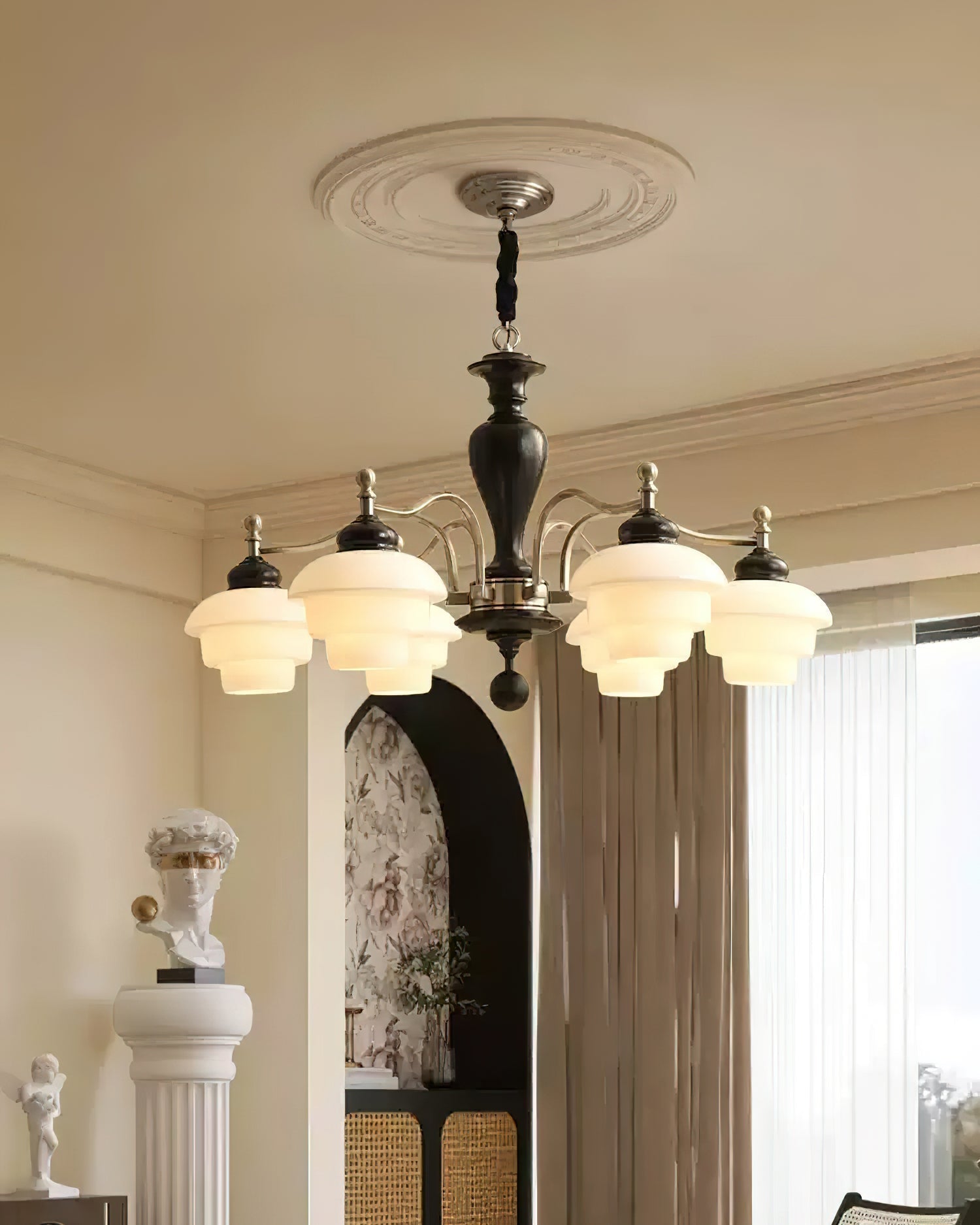 Hovian Wooden Chandelier - Neutralighting