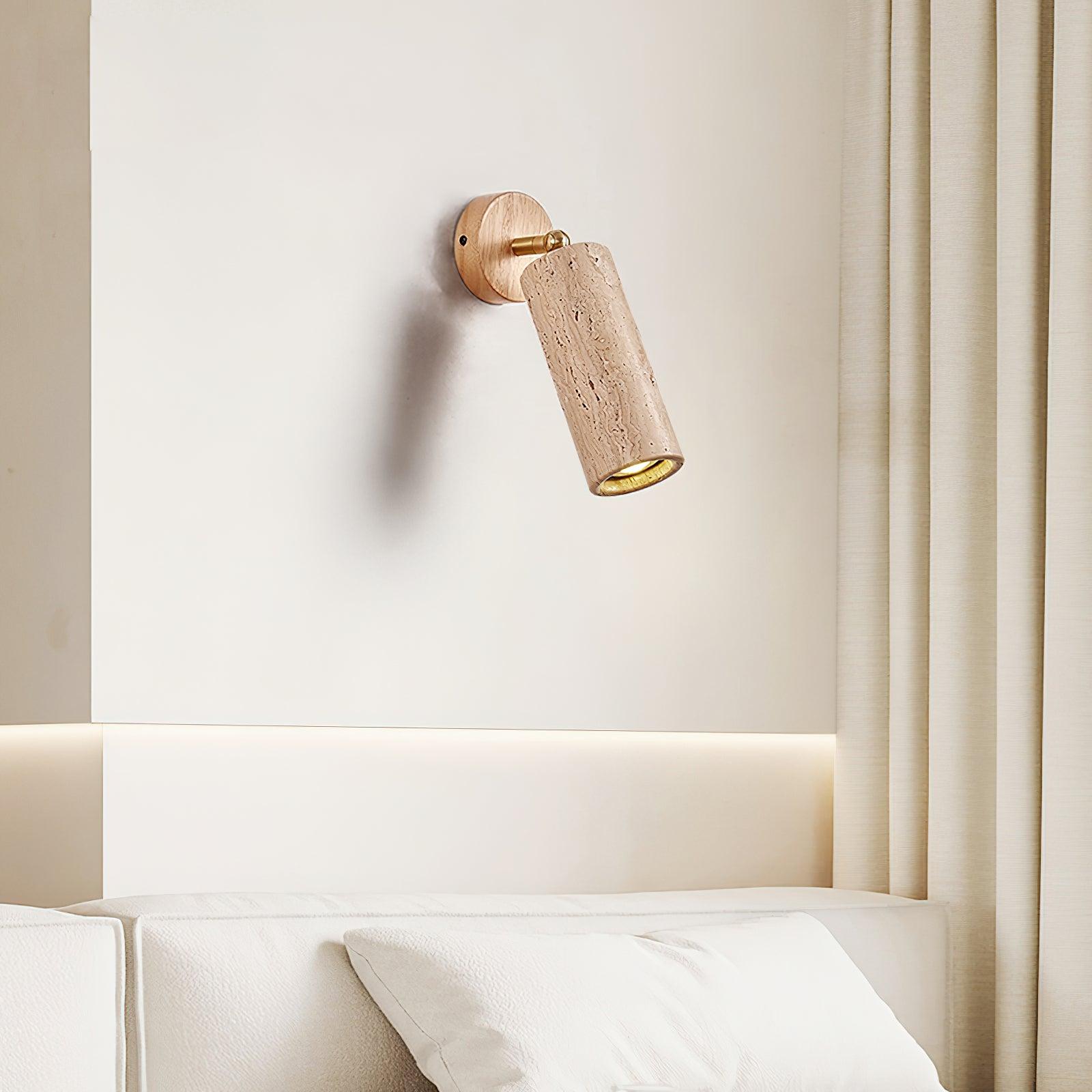 Travion Adjustable Travertine Wall Sconce - Neutralighting