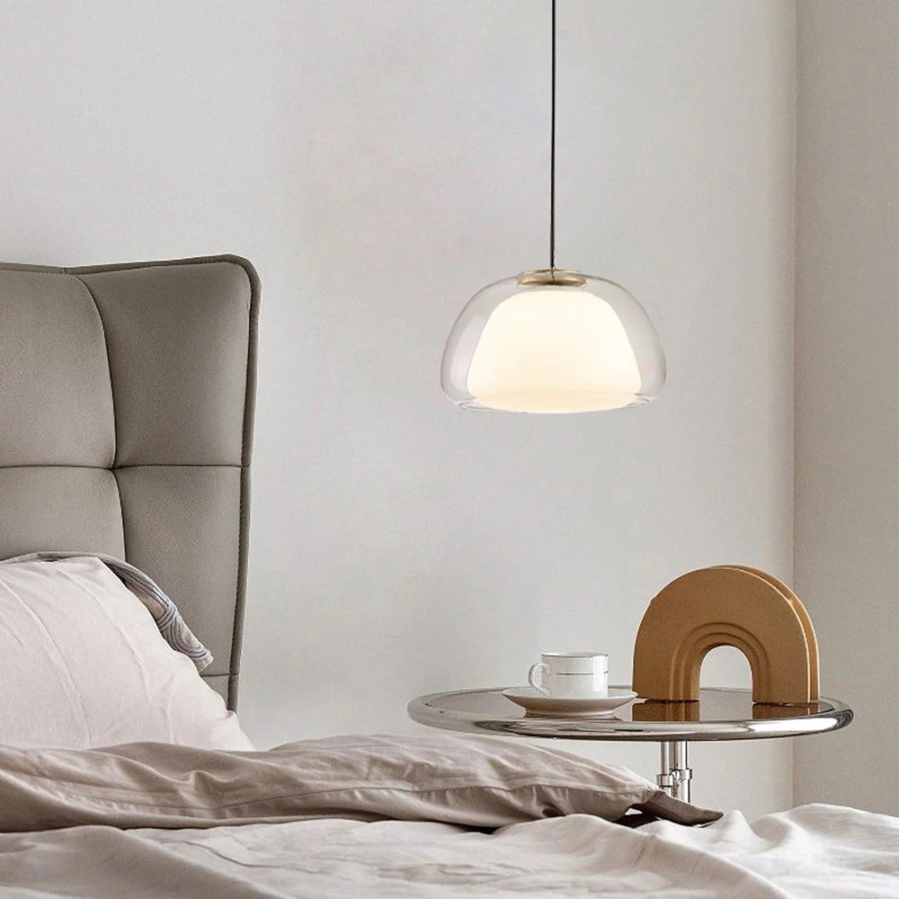 Valentina Modern LED Pendant Light Glass Metal Living Room