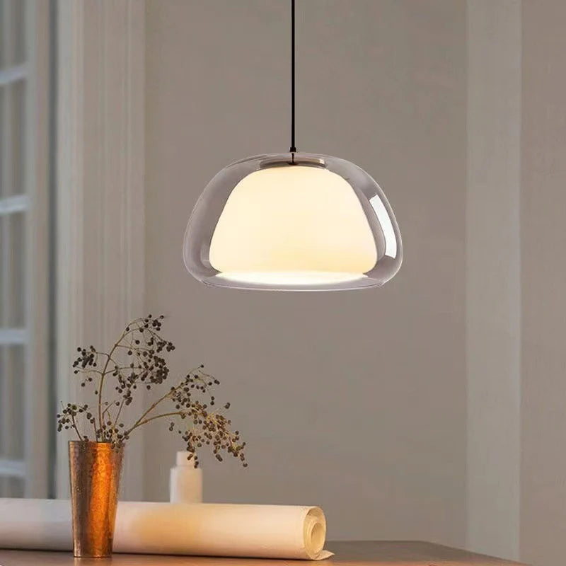Valentina Modern LED Pendant Light Glass Metal Living Room