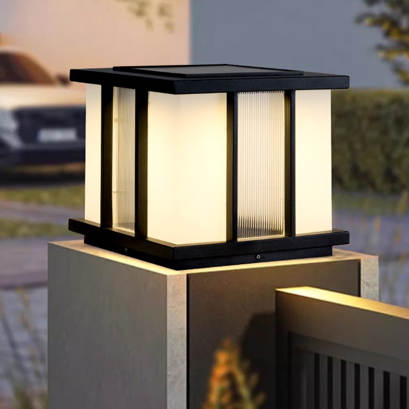 Alraeir Lampe Solaire Extérieure Cube en Verre Moderne - Neutralighting