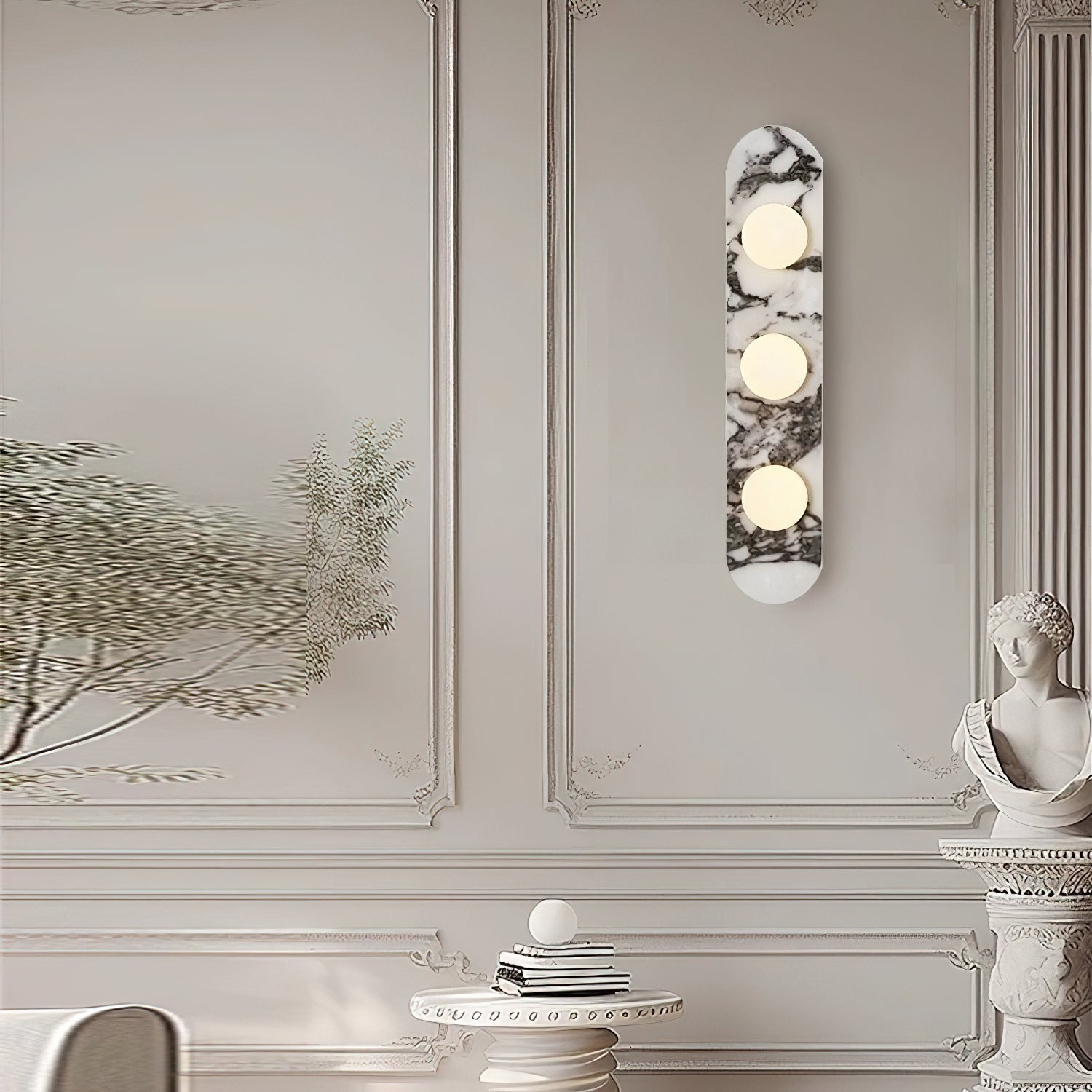 Covelyra Applique Murale En Marbre Et Verre Minimaliste Moderne - Neutralighting