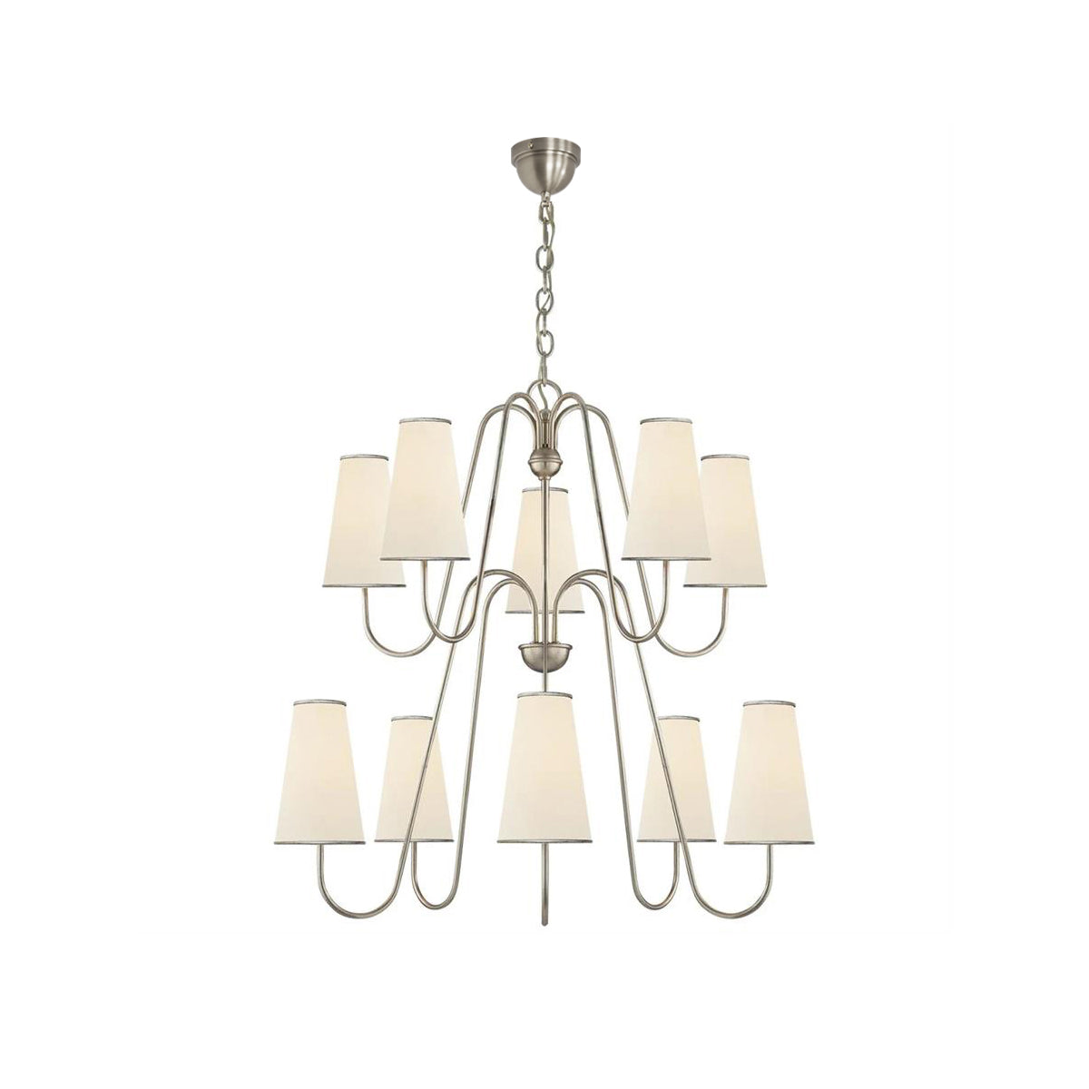 Elirora Elegance Vintage Brass Fabric Chandelier - Letslighting