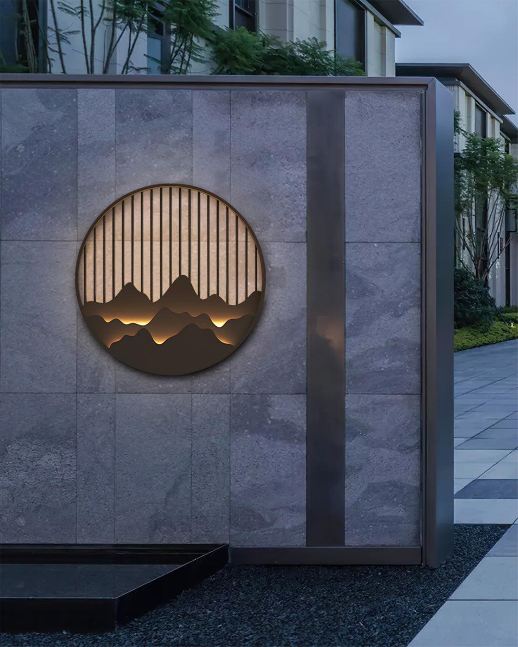 Sumi Mountain Circular Wall Light - Letslighting