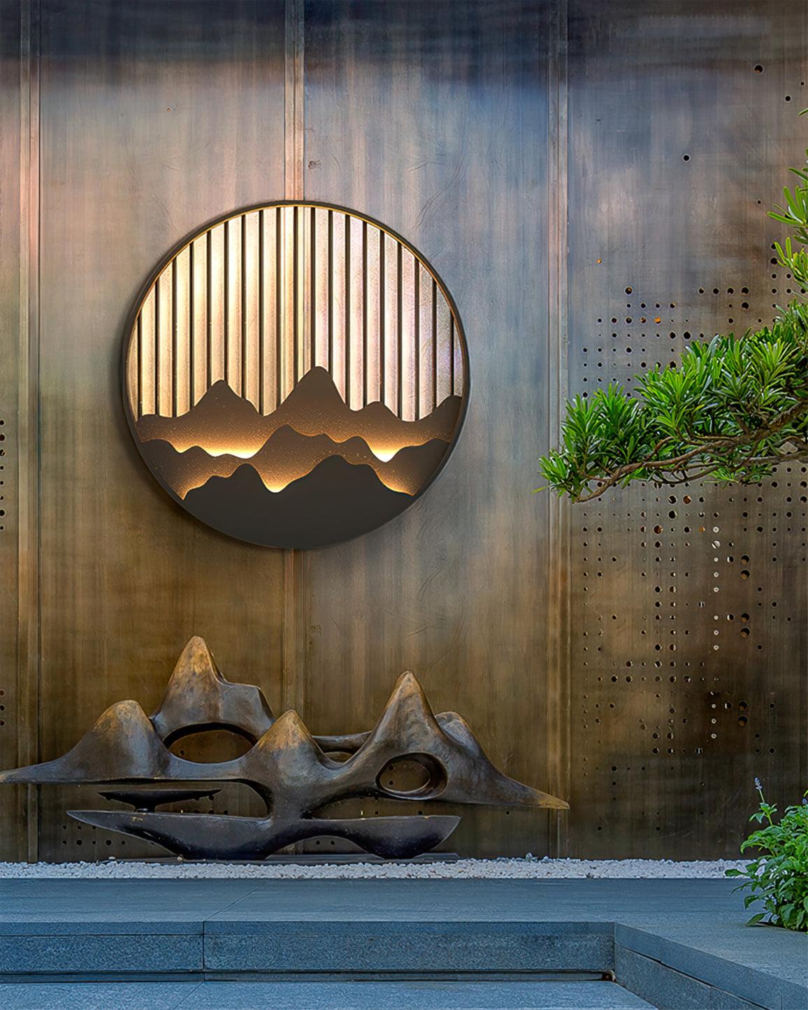 Sumi Mountain Circular Wall Light - Letslighting